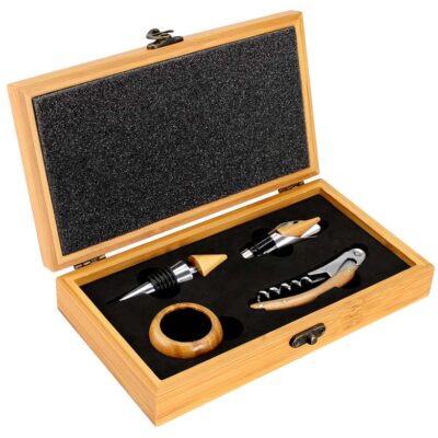Deluxe Set de Vino de Bamboo